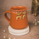 Handmade Hammered Brass Motif Earrings – Boho Statement Dangles