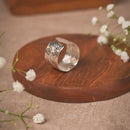 Hammered Silver-Toned Wide Brass Ring | Artisan Adjustable Statement Ring