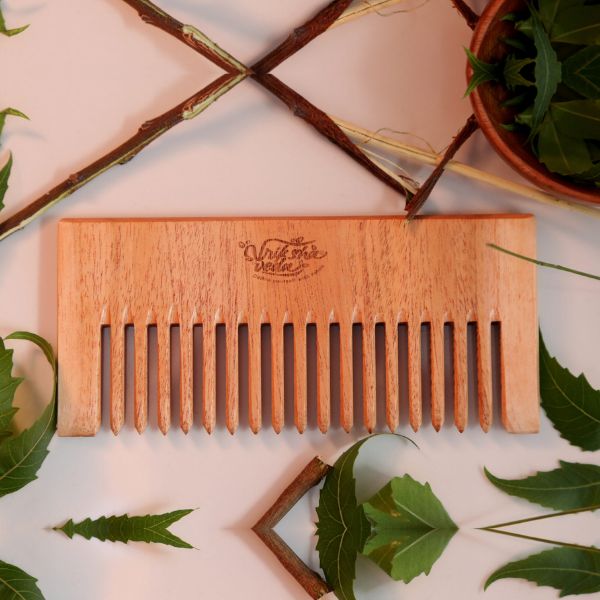 Wide Tooth Neem Wood Comb
