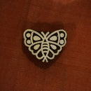Hand carved block fridge magnet - Butterfly design