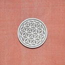 Hand carved block fridge magnet - Circle design