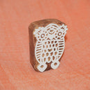 Hand carved block fridge magnet - Owl design