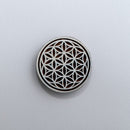 Hand carved block fridge magnet - Circle design