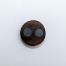 Hand carved block fridge magnet - Circle design