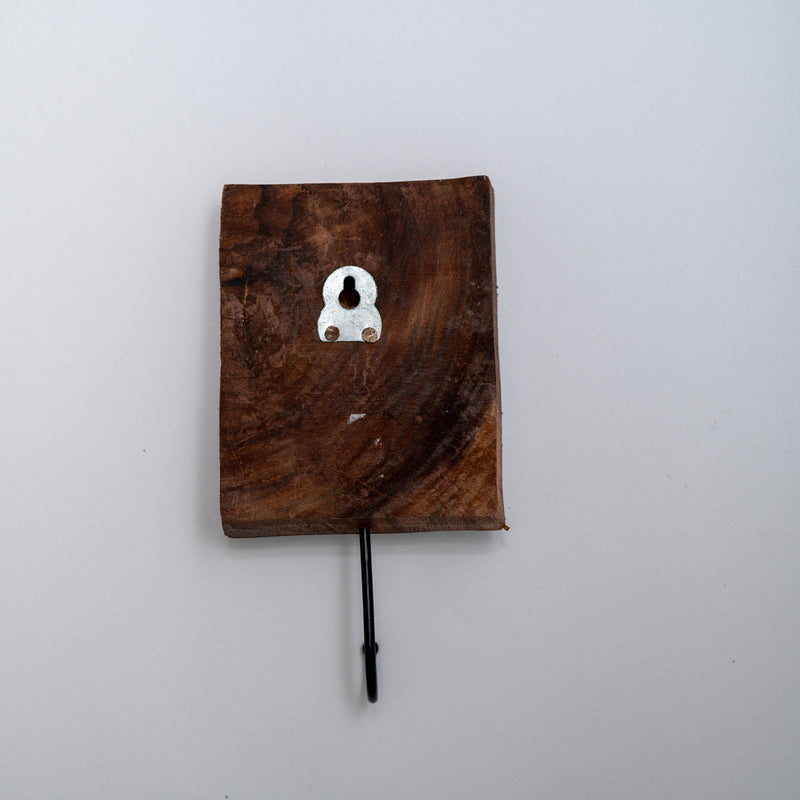 Hand carved block key holder- Squre design
