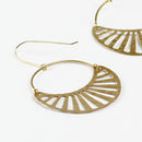 Half Moon Brass Earring