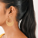 Half Moon Brass Earring