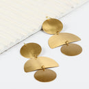 3-Step Brass Textured Earring