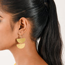 Half Circle Brass Earring