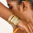 Textured Brass Adjustable Handcuff