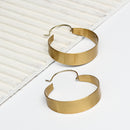 Loop Shaped Handcrafted Brass Textured Earring