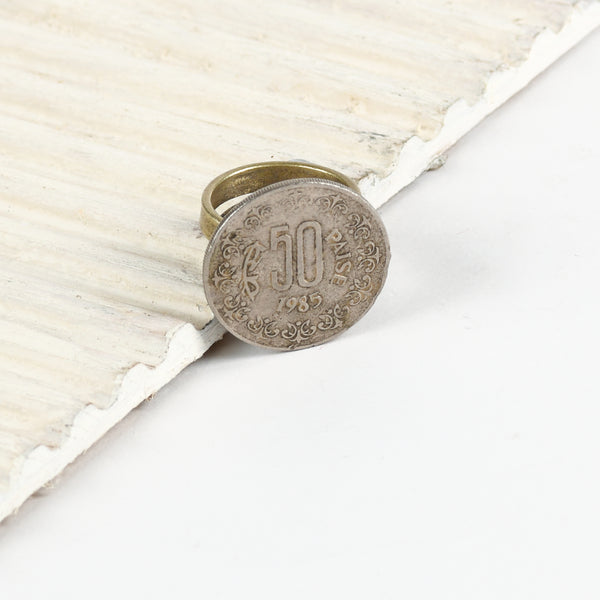 Fifty Paisa Coin Finger Ring