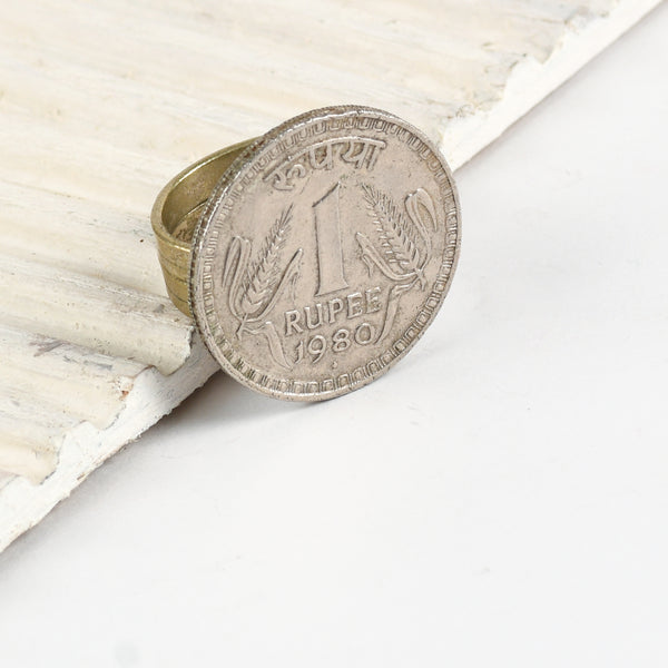 One Rupee Coin Finger Ring