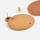 Soft Brown Ceramic Stud Earring