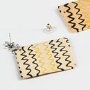 Yellow Waves Ceramic Stud Earring