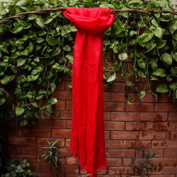 Red Linen Stole