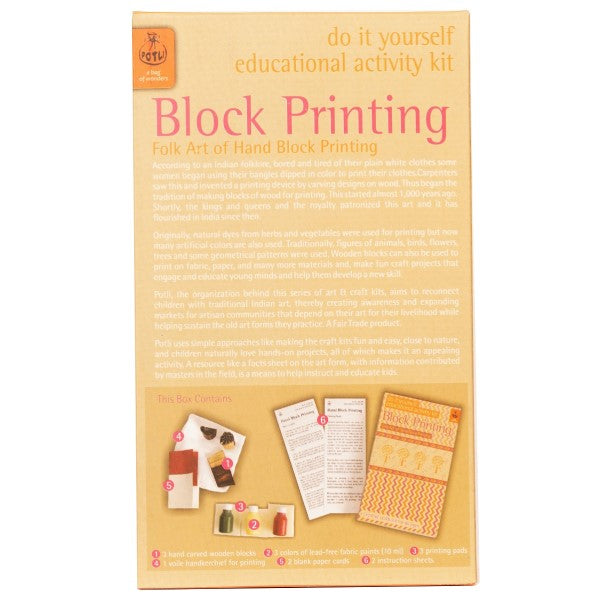 DIY Wooden Block Printing Kit ~ Classic DIY Kits Potli
