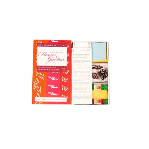 DIY Wooden Block Printing Kit ~ Flower Garden