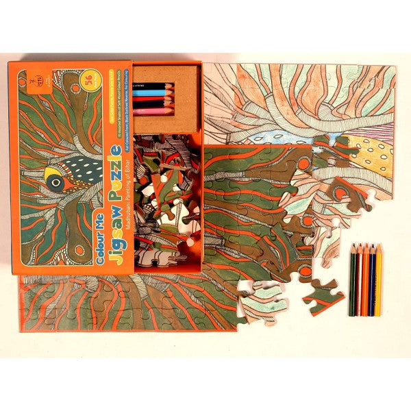 DIY Jigsaw Puzzle ~ Madhubani Painting DIY Kits Potli