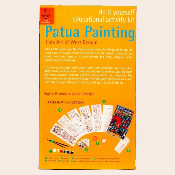 DIY Coloring Kit ~ Patua Painting Of Bengal DIY Kits Potli