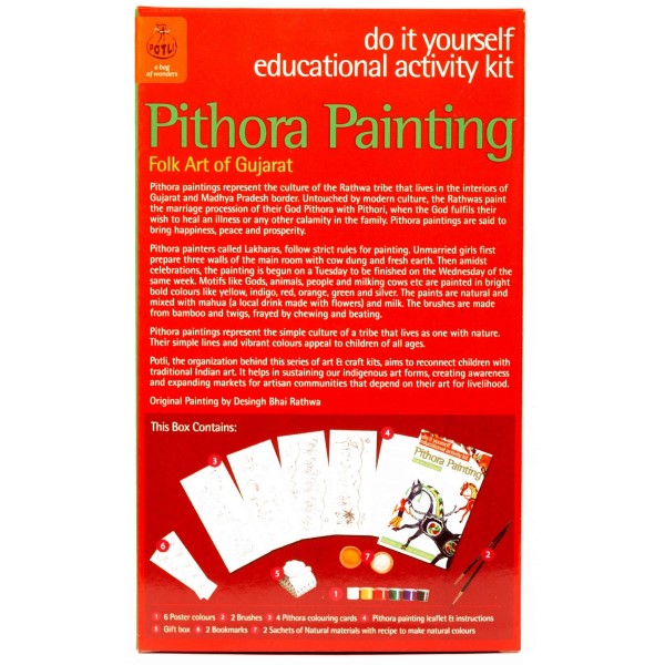 DIY Coloring Kit ~ Pithora Painting of Gujarat DIY Kits Potli