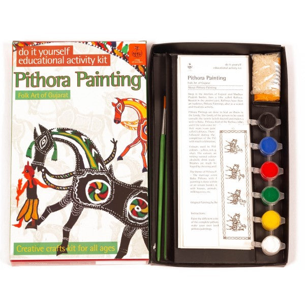 DIY Coloring Kit ~ Pithora Painting of Gujarat DIY Kits Potli