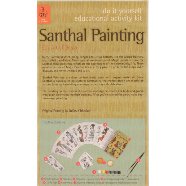 DIY Coloring Kit ~ Santhal Painting of Odisha DIY Kits Potli