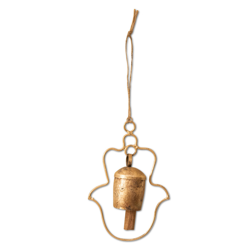 Handmade Copper Bell- Hamsa design