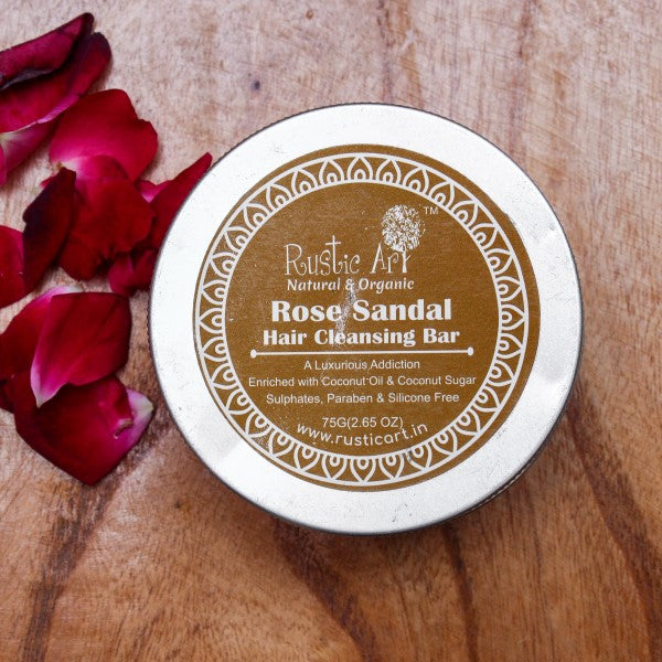 Rose Sandal Hair Cleansing Bar Skin Care Rustic Art