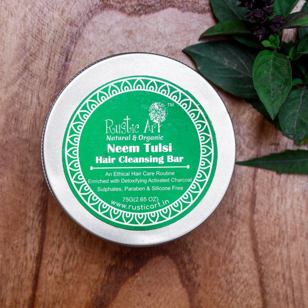 Neem Tulsi Hair Cleansing Bar Skin Care Rustic Art