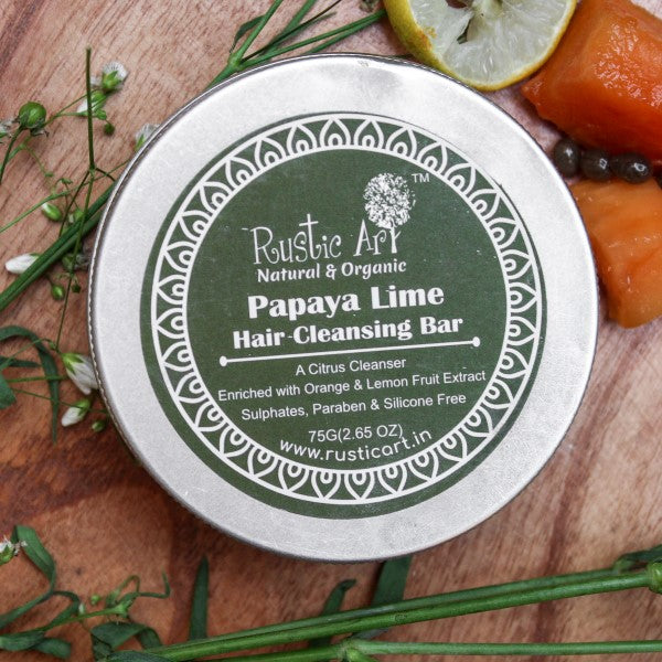 Papaya Lime Hair Cleansing Bar Skin Care Rustic Art
