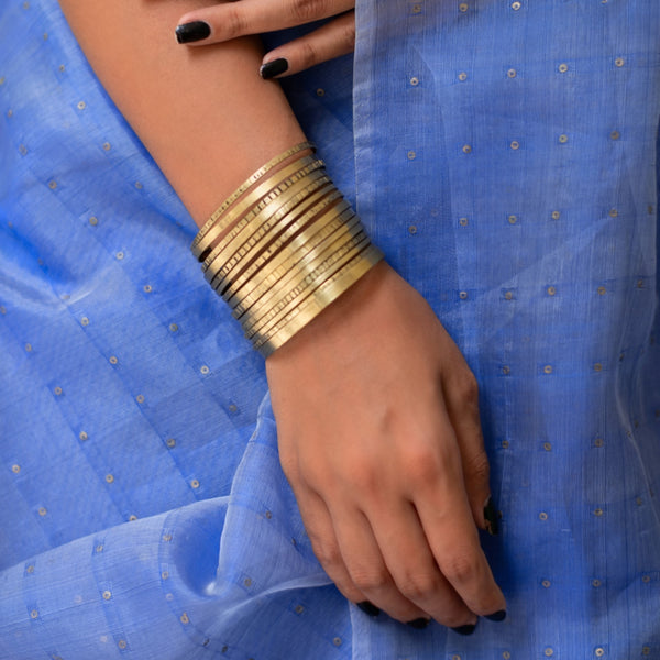 Textured Brass Adjustable Handcuff