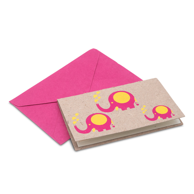 Elephant Poo Paper Greeting Card Set of 2