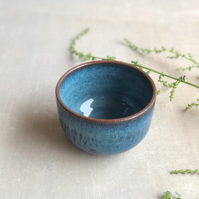Ceramic Blue Handcrafted Dessert Bowl