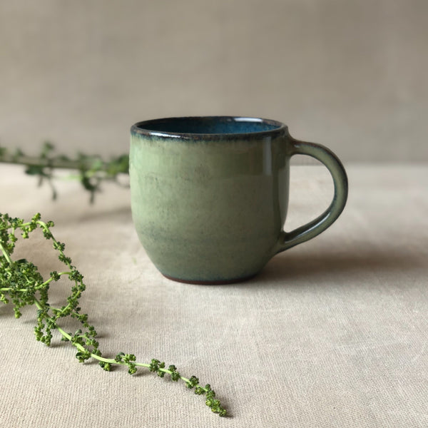 Ceramic Green Handcrafted Mug Small
