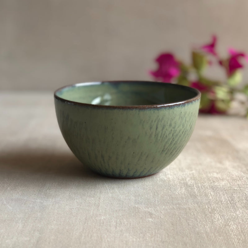Ceramic Green Handcrafted Soup Bowl