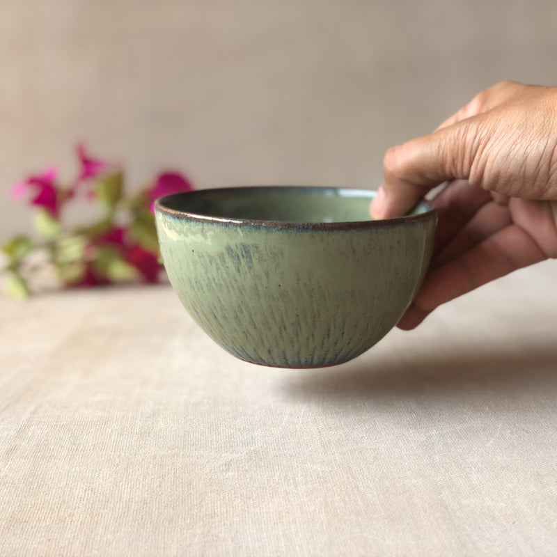 Ceramic Green Handcrafted Soup Bowl