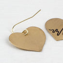 Handcrafted Brass Heart Shaped Earring