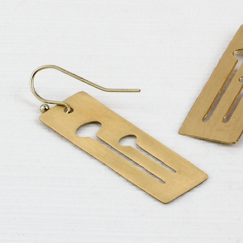 Handcrafted Brass Geometrical Design Earring