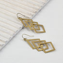 Handcrafted Brass Rhombus Design Earring
