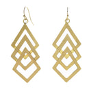 Handcrafted Brass Rhombus Design Earring