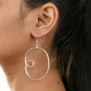 Handcrafted Silver Colour Twisted Earring