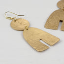 Handcrafted Brass Textured Earring