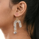 Handcrafted Brass Copper Shaded Earring