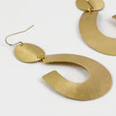 Handcrafted Brass Abstract Textured Earring