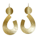 Handcrafted Brass Abstract Textured Earring