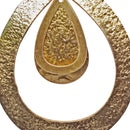 Handcrafted Brass Textured Drop Design Earring