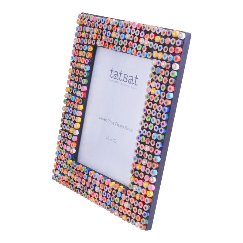 Recycled Color Pencil Wooden Photo frame