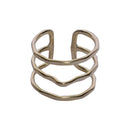 Handcrafted Brass Three Layer Finger Ring
