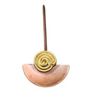 Handcrafted Copper Spiral Design Earring